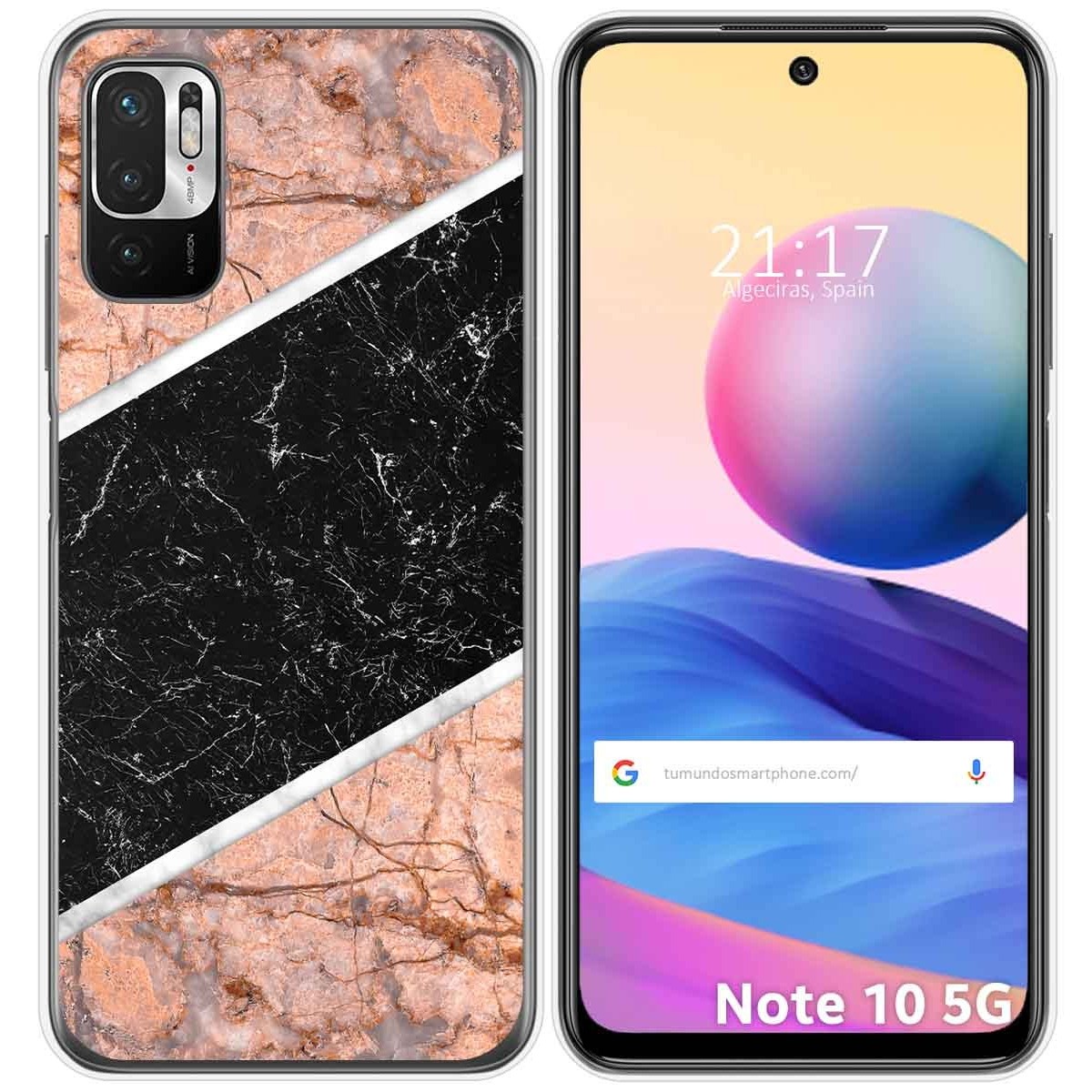 Funda Gel Tpu para Xiaomi Redmi Note 10 5G / POCO M3 PRO 5G diseño Mármol 07 Dibujos