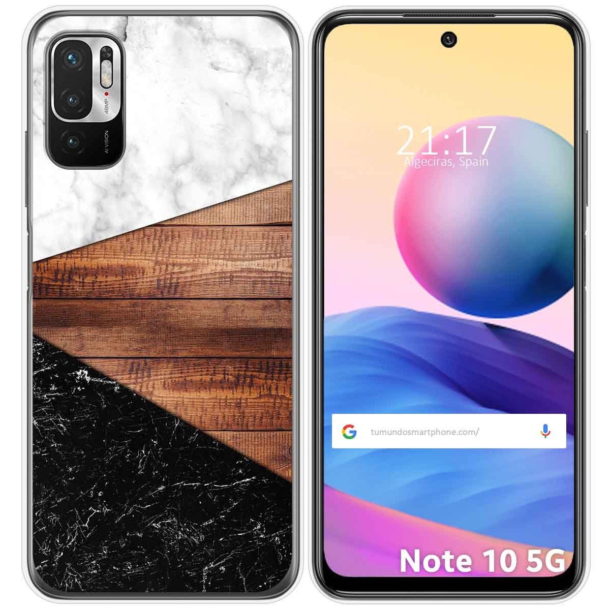 Funda Gel Tpu para Xiaomi Redmi Note 10 5G / POCO M3 PRO 5G diseño Mármol 11 Dibujos