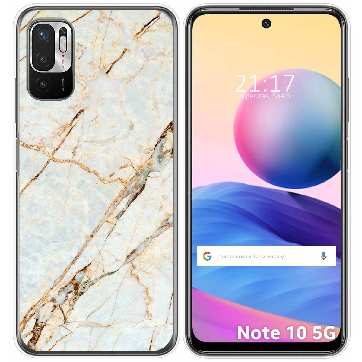 Funda Gel Tpu para Xiaomi Redmi Note 10 5G / POCO M3 PRO 5G diseño Mármol 13 Dibujos