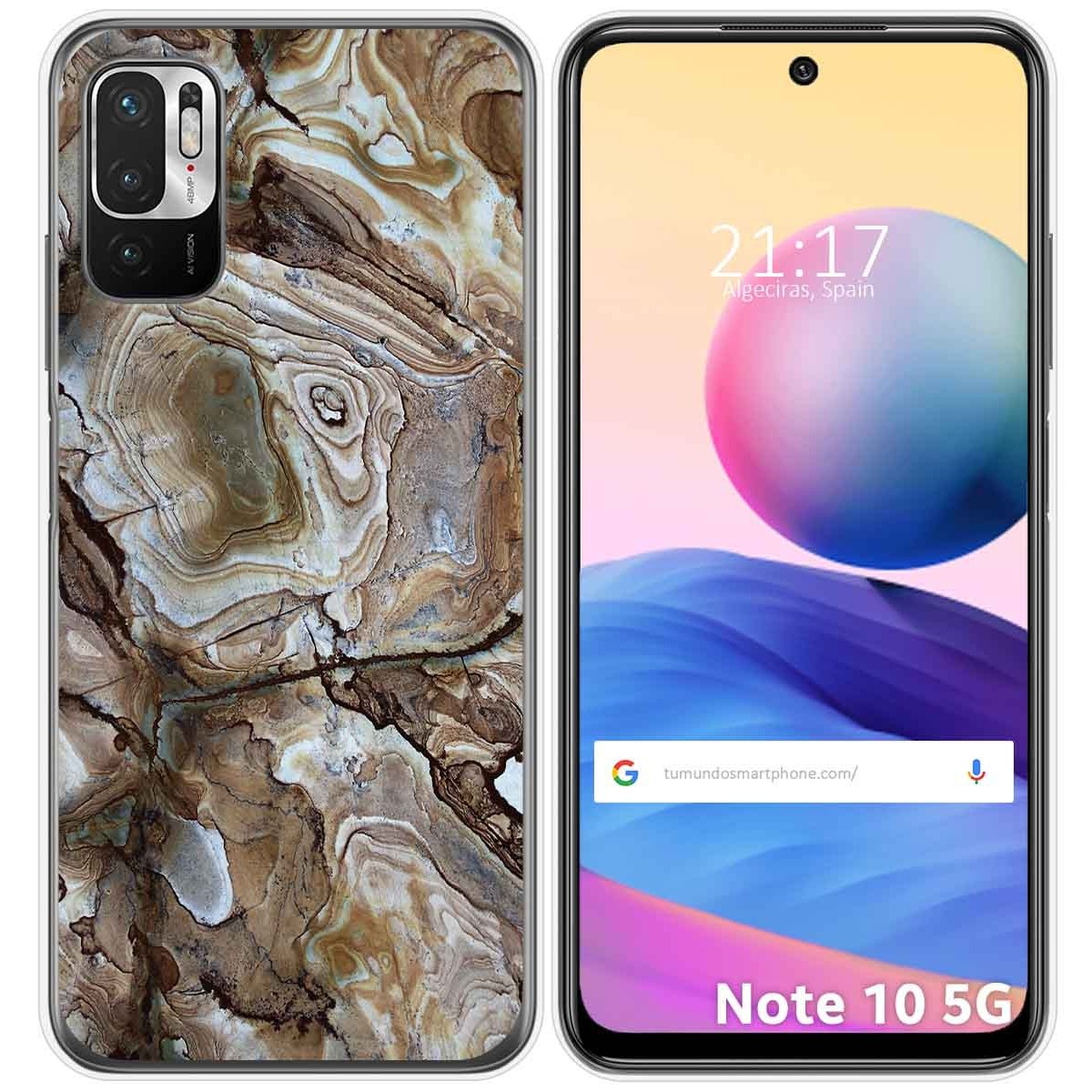 Funda Gel Tpu para Xiaomi Redmi Note 10 5G / POCO M3 PRO 5G diseño Mármol 14 Dibujos