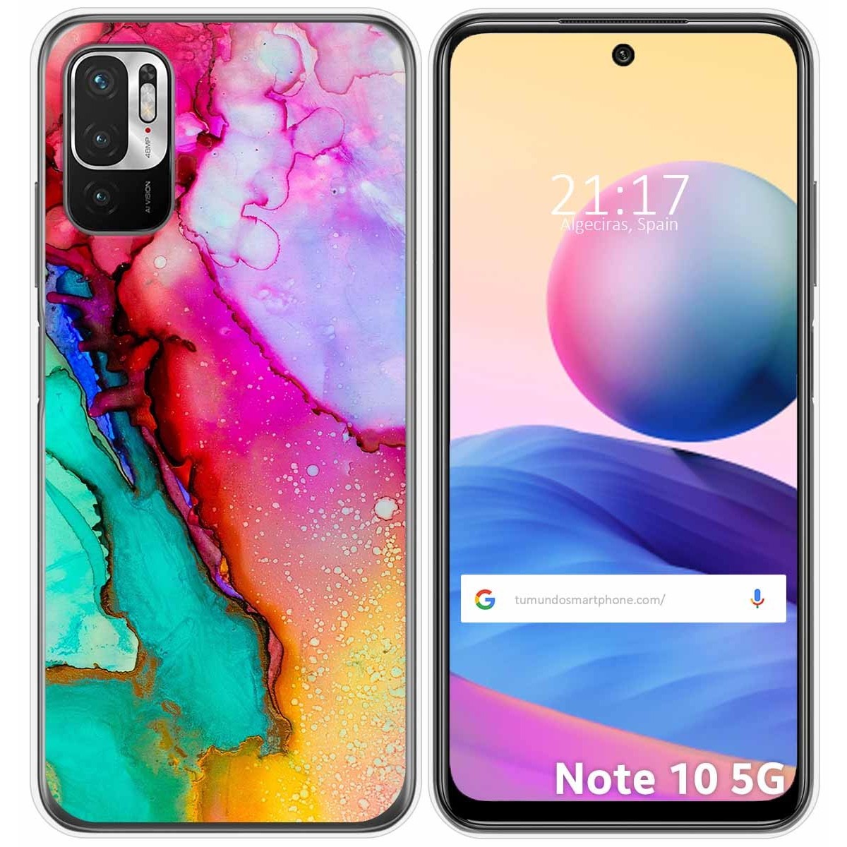 Funda Gel Tpu para Xiaomi Redmi Note 10 5G / POCO M3 PRO 5G diseño Mármol 15 Dibujos