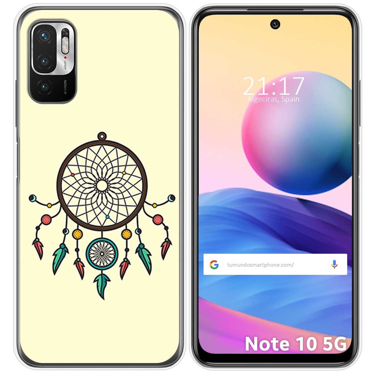 Funda Gel Tpu para Xiaomi Redmi Note 10 5G / POCO M3 PRO 5G diseño Atrapasueños Dibujos