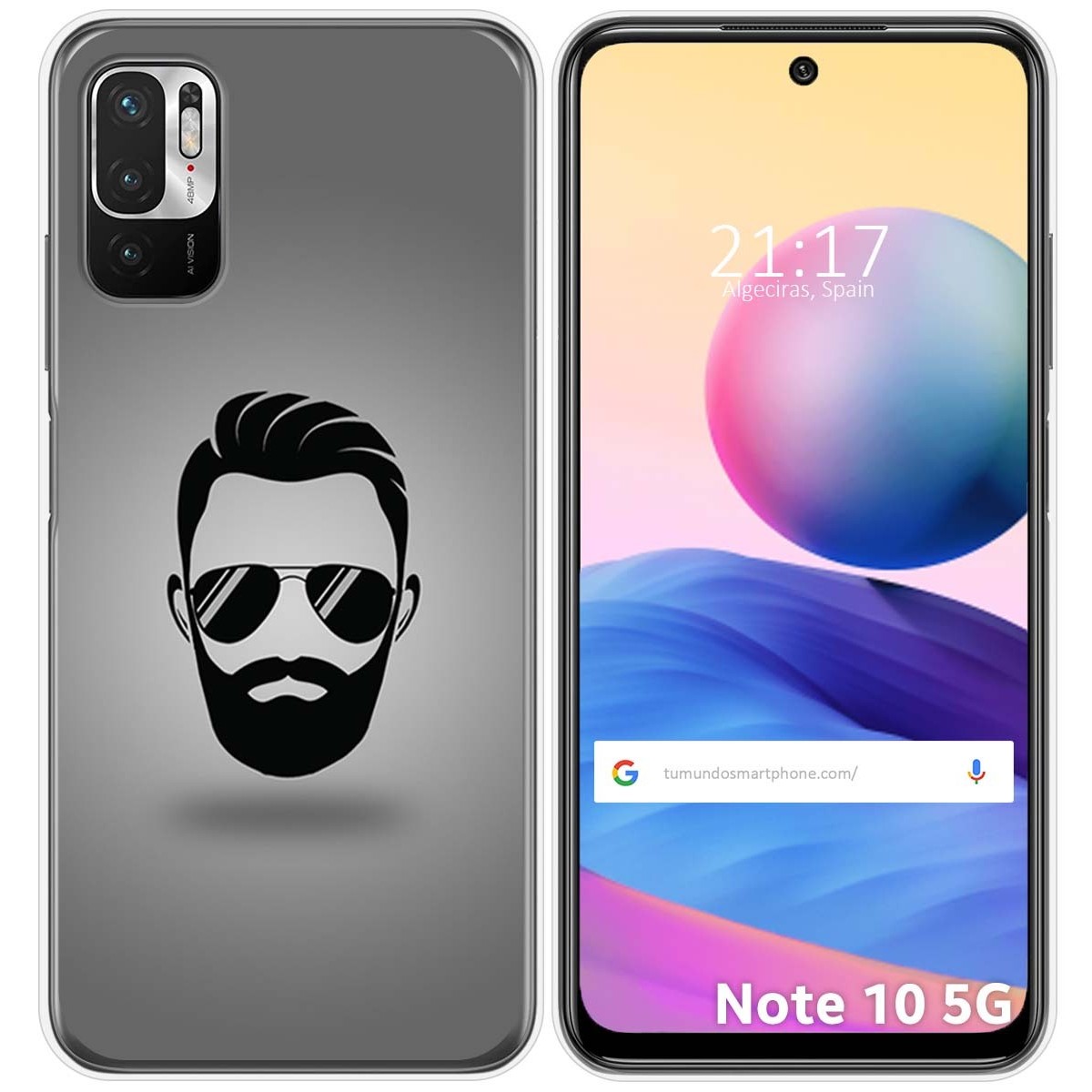 Funda Gel Tpu para Xiaomi Redmi Note 10 5G / POCO M3 PRO 5G diseño Barba Dibujos