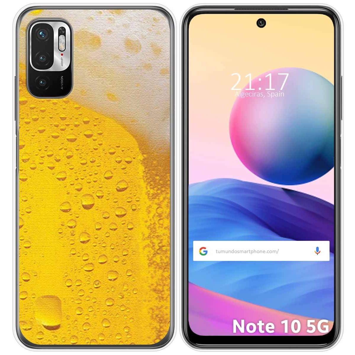 Funda Gel Tpu para Xiaomi Redmi Note 10 5G / POCO M3 PRO 5G diseño Cerveza Dibujos