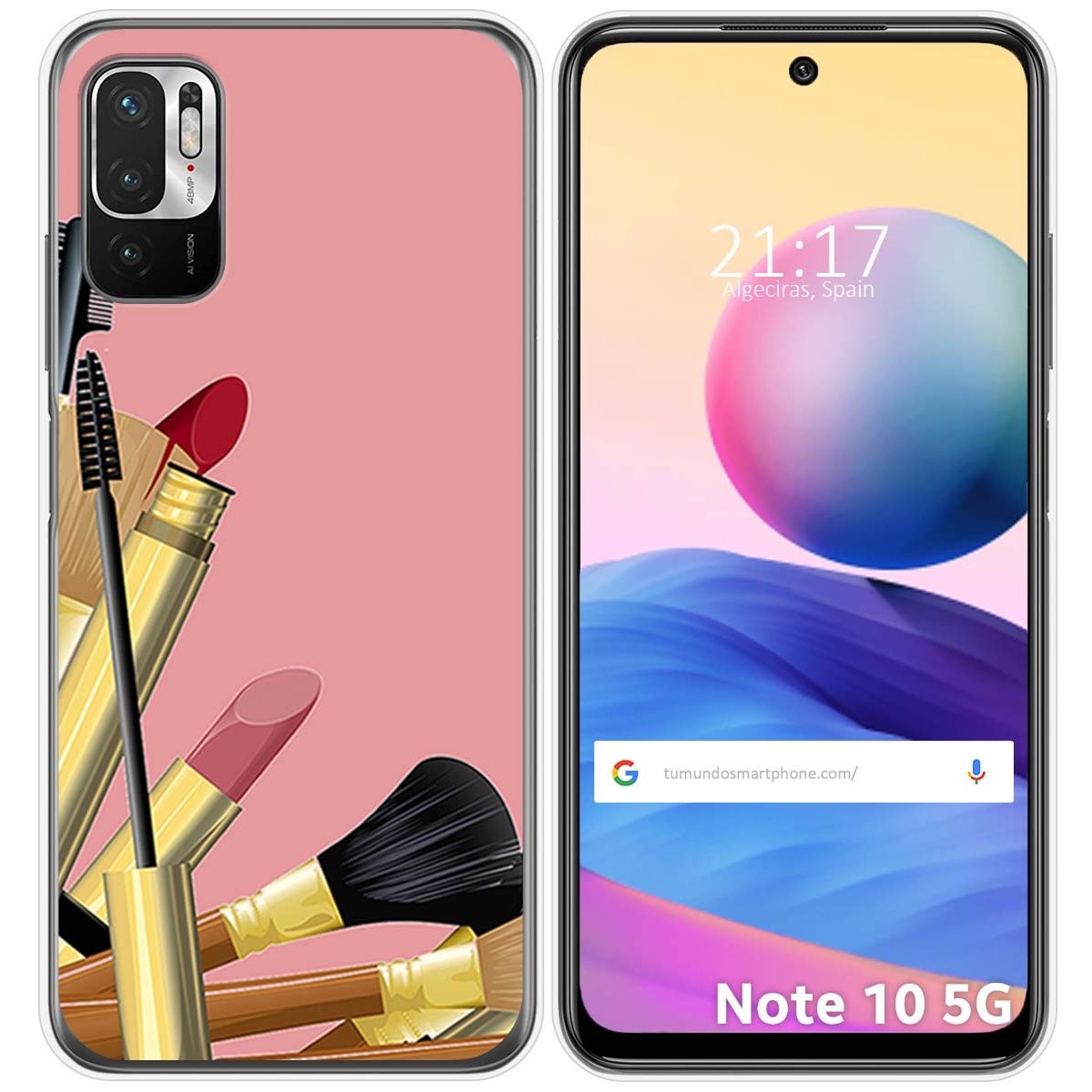 Funda Gel Tpu para Xiaomi Redmi Note 10 5G / POCO M3 PRO 5G diseño Brochas Dibujos