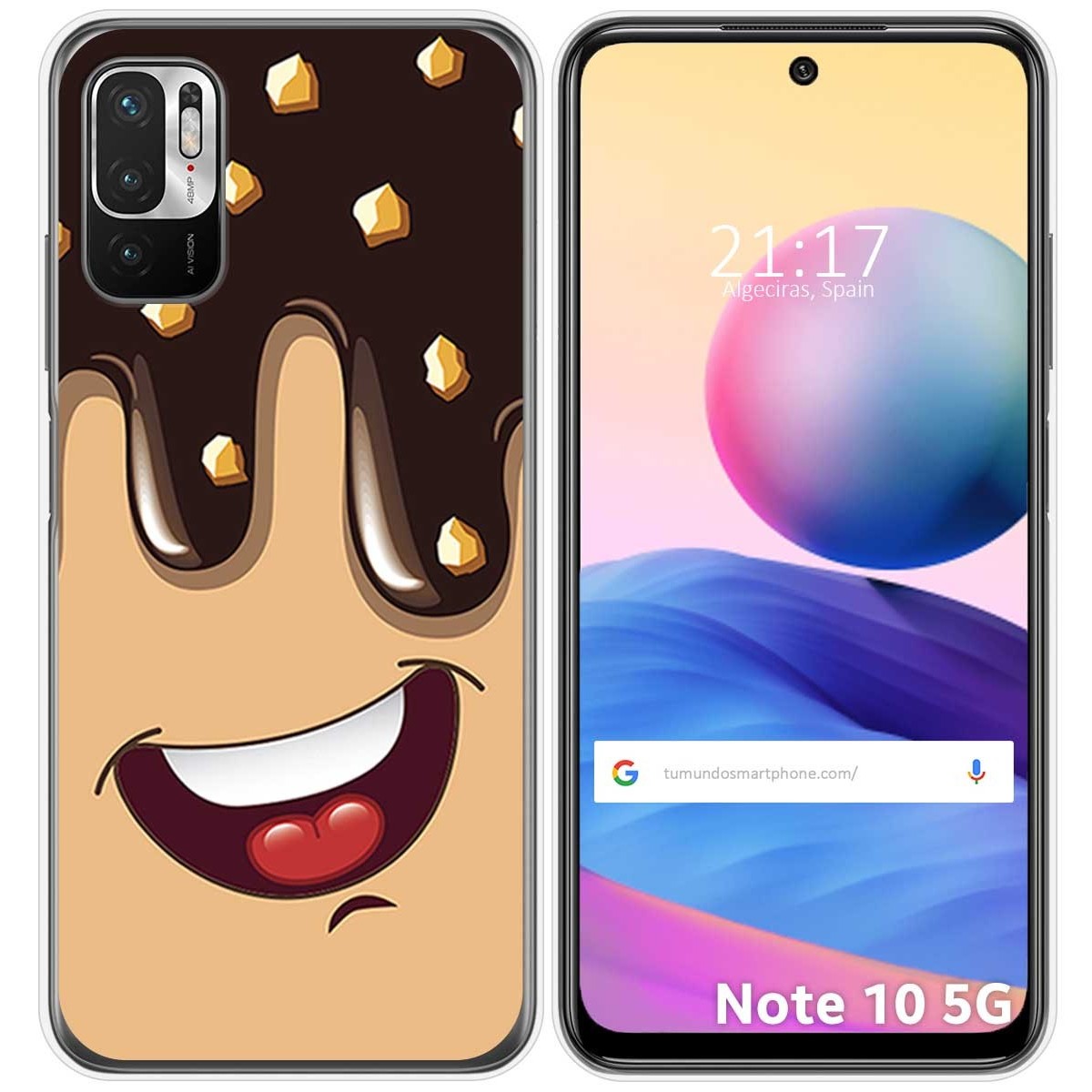Funda Gel Tpu para Xiaomi Redmi Note 10 5G / POCO M3 PRO 5G diseño Helado Chocolate Dibujos