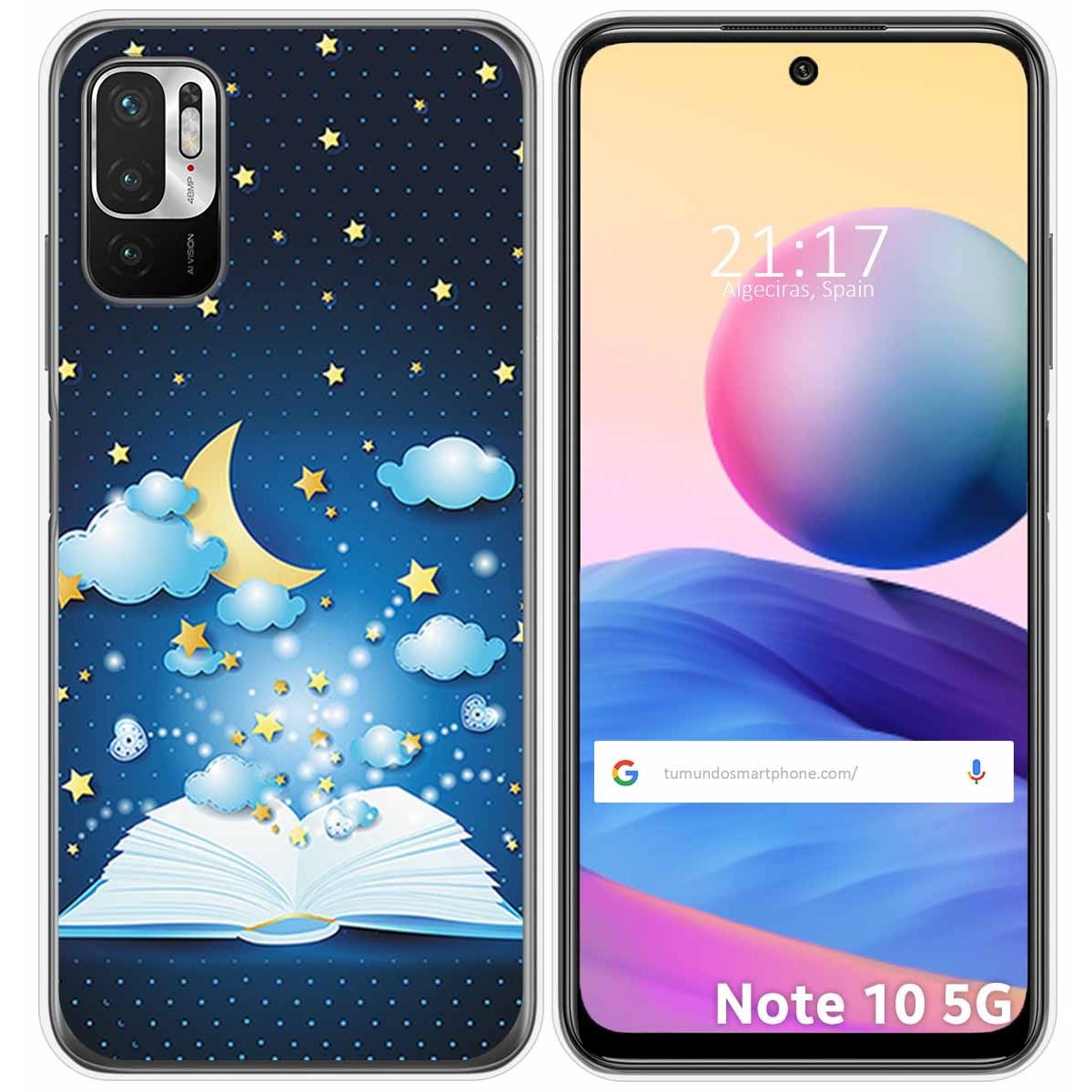 Funda Gel Tpu para Xiaomi Redmi Note 10 5G / POCO M3 PRO 5G diseño Libro Cuentos Dibujos
