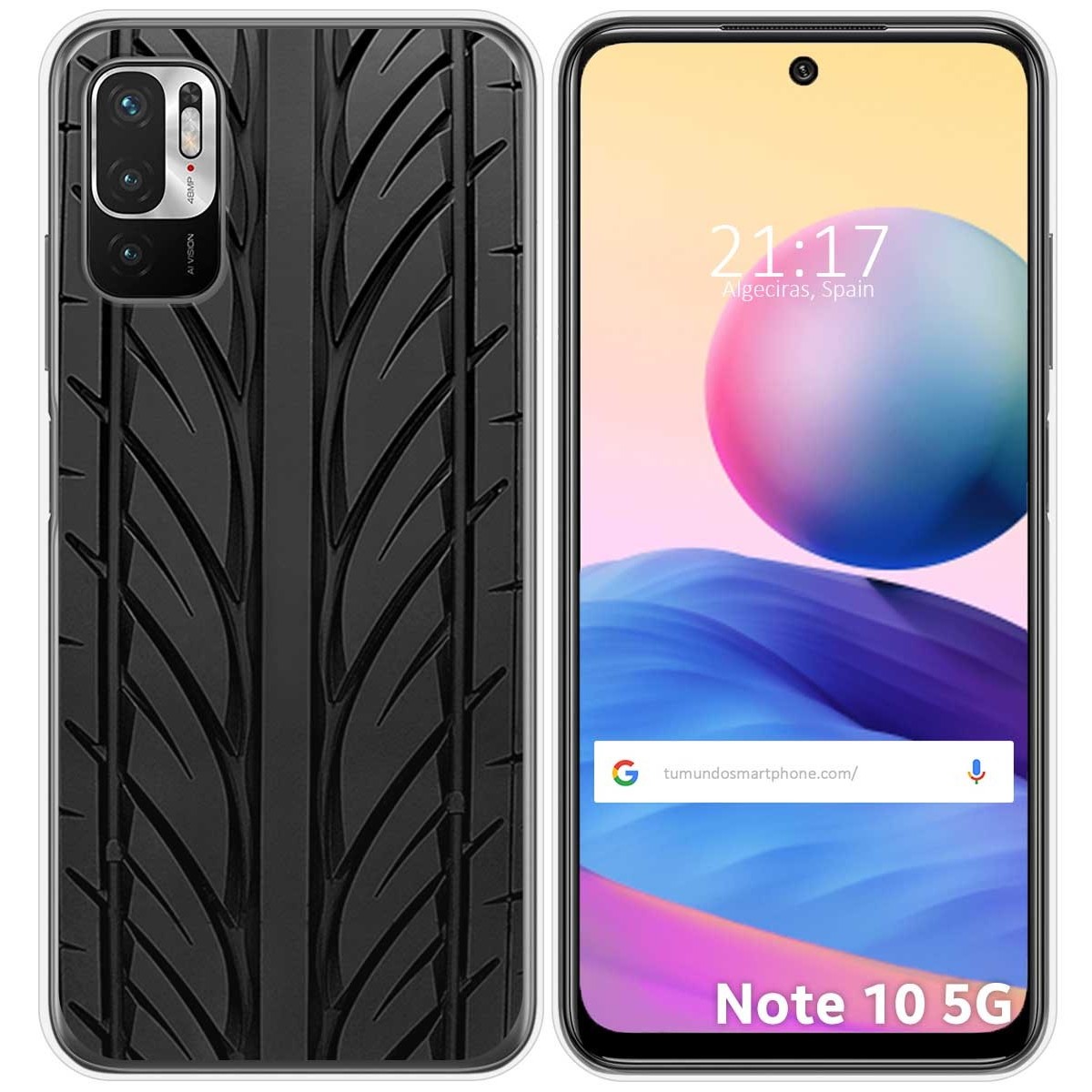Funda Gel Tpu para Xiaomi Redmi Note 10 5G / POCO M3 PRO 5G diseño Neumatico Dibujos