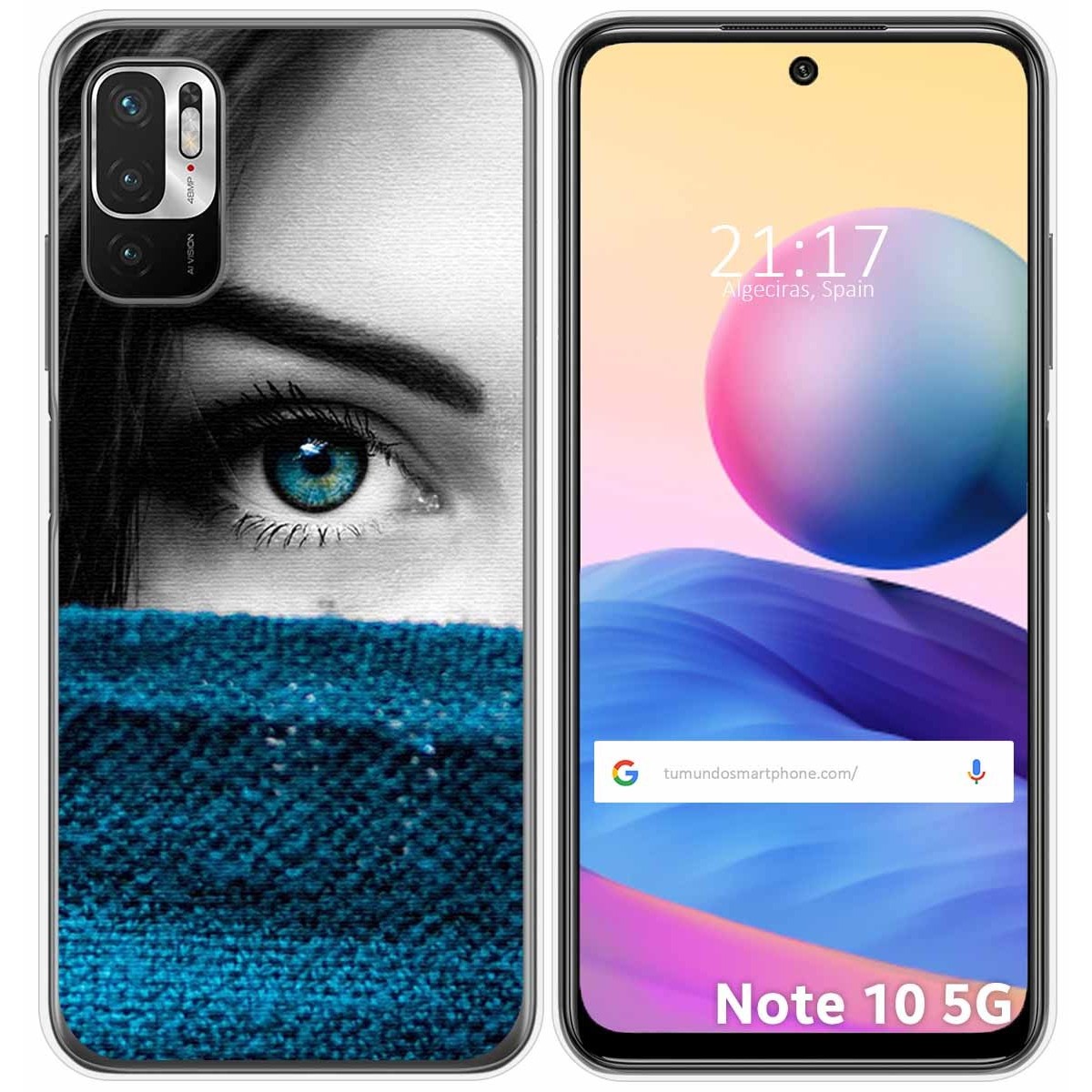 Funda Gel Tpu para Xiaomi Redmi Note 10 5G / POCO M3 PRO 5G diseño Ojo Dibujos