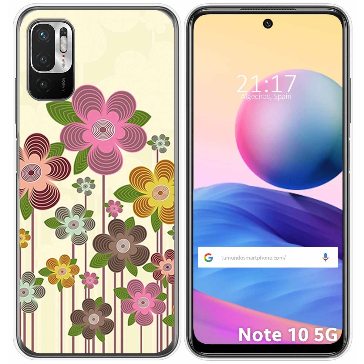 Funda Gel Tpu para Xiaomi Redmi Note 10 5G / POCO M3 PRO 5G diseño Primavera En Flor Dibujos