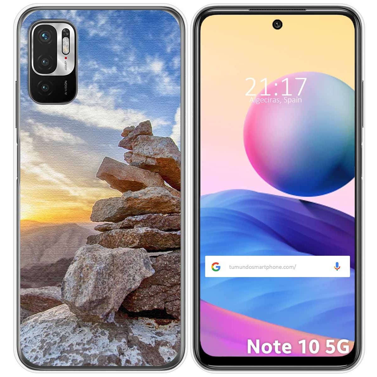 Funda Gel Tpu para Xiaomi Redmi Note 10 5G / POCO M3 PRO 5G diseño Sunset Dibujos