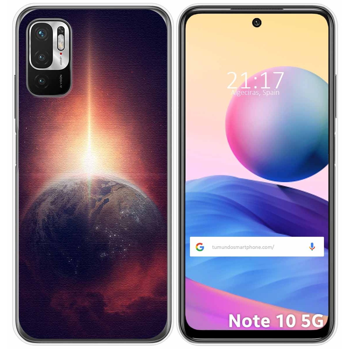 Funda Gel Tpu para Xiaomi Redmi Note 10 5G / POCO M3 PRO 5G diseño Tierra Dibujos