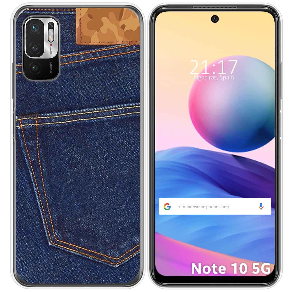 Funda Gel Tpu para Xiaomi Redmi Note 10 5G / POCO M3 PRO 5G diseño Vaquero Dibujos