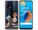 Funda Gel Transparente para Oppo A74 4G diseño Avestruz Dibujos
