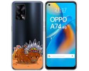 Funda Gel Transparente para Oppo A74 4G diseño Bufalo Dibujos
