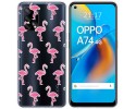 Funda Gel Transparente para Oppo A74 4G diseño Flamenco Dibujos