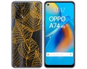 Funda Gel Transparente para Oppo A74 4G diseño Hojas Dibujos