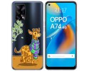 Funda Gel Transparente para Oppo A74 4G diseño Jirafa Dibujos