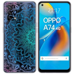 Funda Gel Transparente para Oppo A74 4G diseño Mandala Dibujos