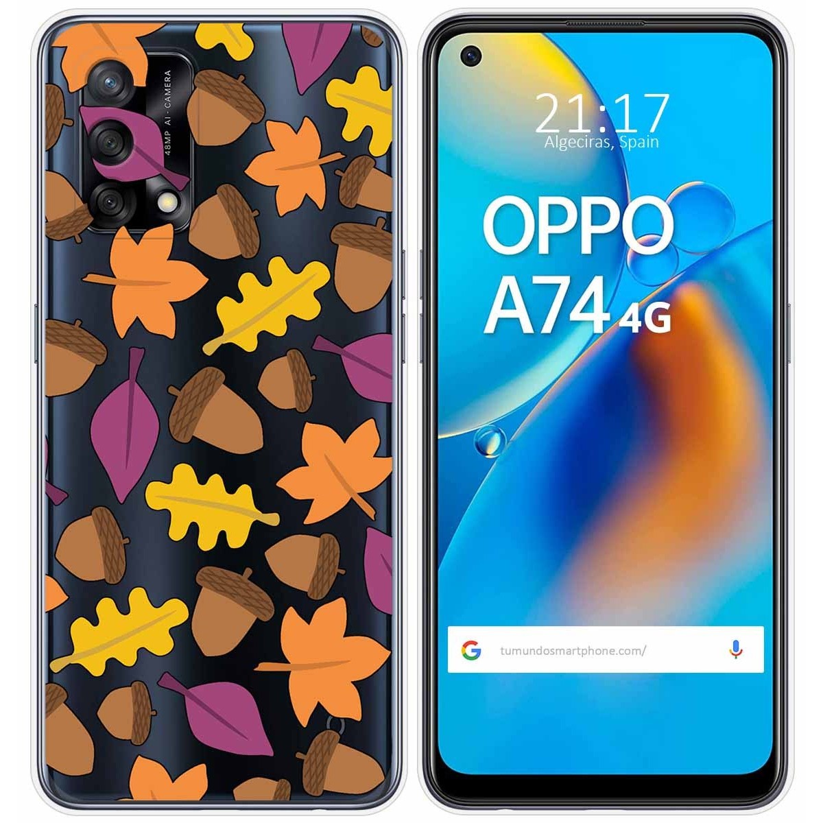 Funda Gel Transparente para Oppo A74 4G diseño Otoño Dibujos