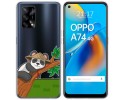 Funda Gel Transparente para Oppo A74 4G diseño Panda Dibujos
