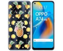 Funda Gel Transparente para Oppo A74 4G diseño Piña Dibujos