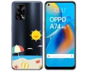 Funda Gel Transparente para Oppo A74 4G diseño Playa Dibujos