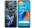 Funda Gel Transparente para Oppo A74 4G diseño Plumas Dibujos