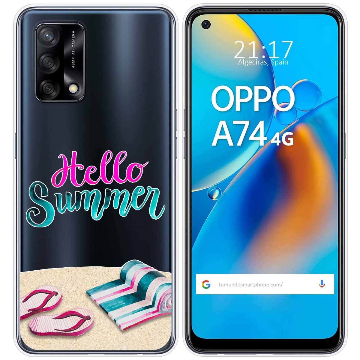 Funda Gel Transparente para Oppo A74 4G diseño Summer Dibujos