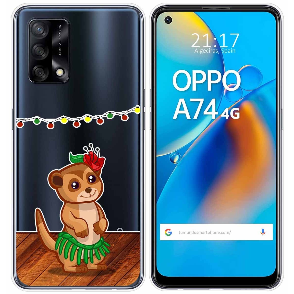 Funda Gel Transparente para Oppo A74 4G diseño Suricata Dibujos