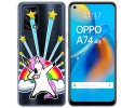 Funda Gel Transparente para Oppo A74 4G diseño Unicornio Dibujos