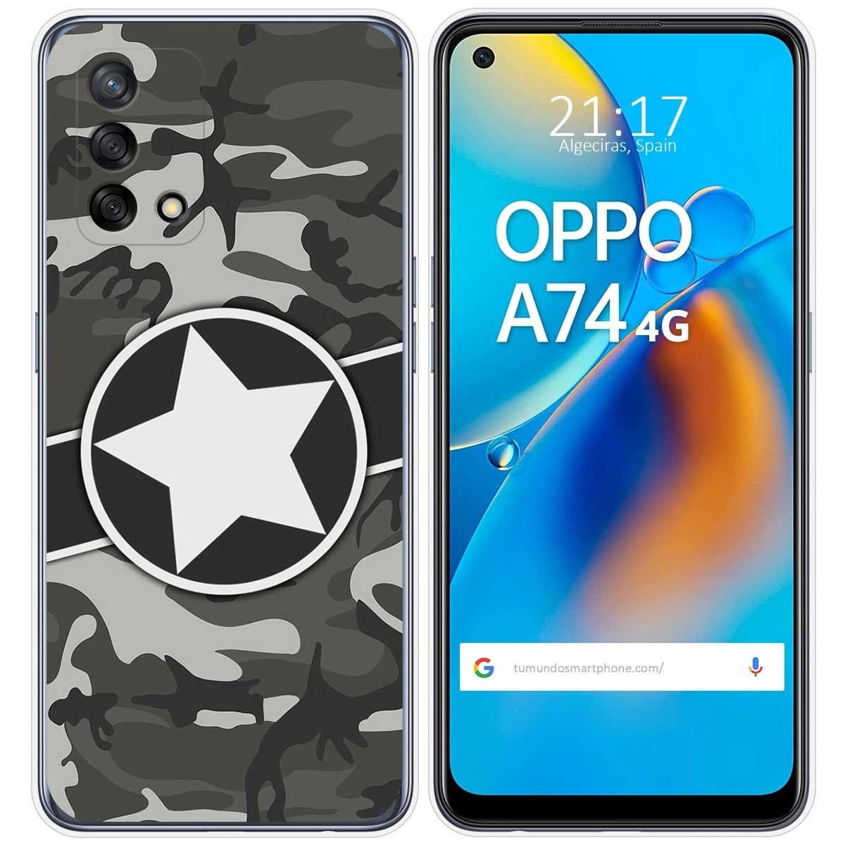 Funda Gel Tpu para Oppo A74 4G diseño Camuflaje 02 Dibujos