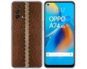 Funda Gel Tpu para Oppo A74 4G diseño Cuero 01 Dibujos