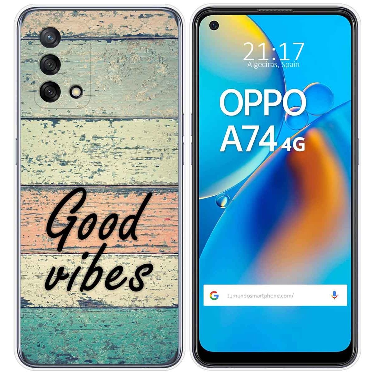 Funda Gel Tpu para Oppo A74 4G diseño Madera 01 Dibujos