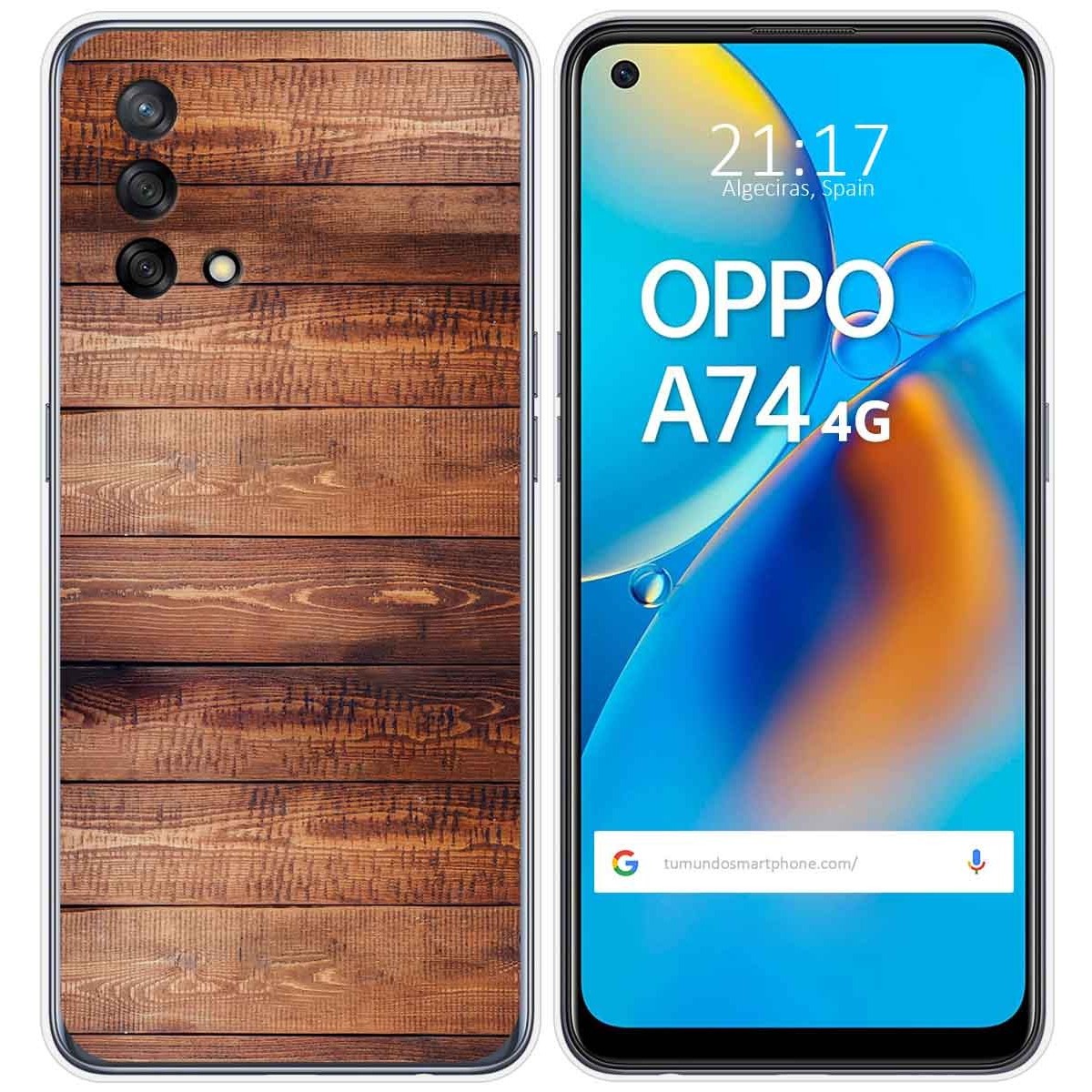 Funda Gel Tpu para Oppo A74 4G diseño Madera 02 Dibujos