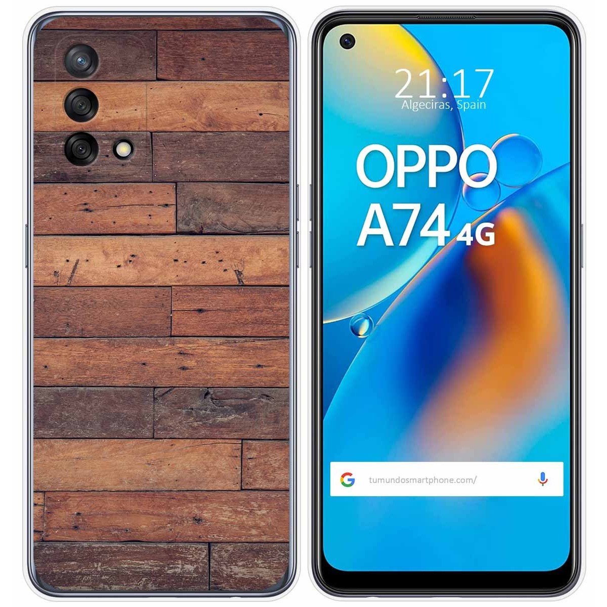 Funda Gel Tpu para Oppo A74 4G diseño Madera 03 Dibujos