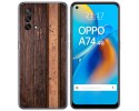 Funda Gel Tpu para Oppo A74 4G diseño Madera 05 Dibujos