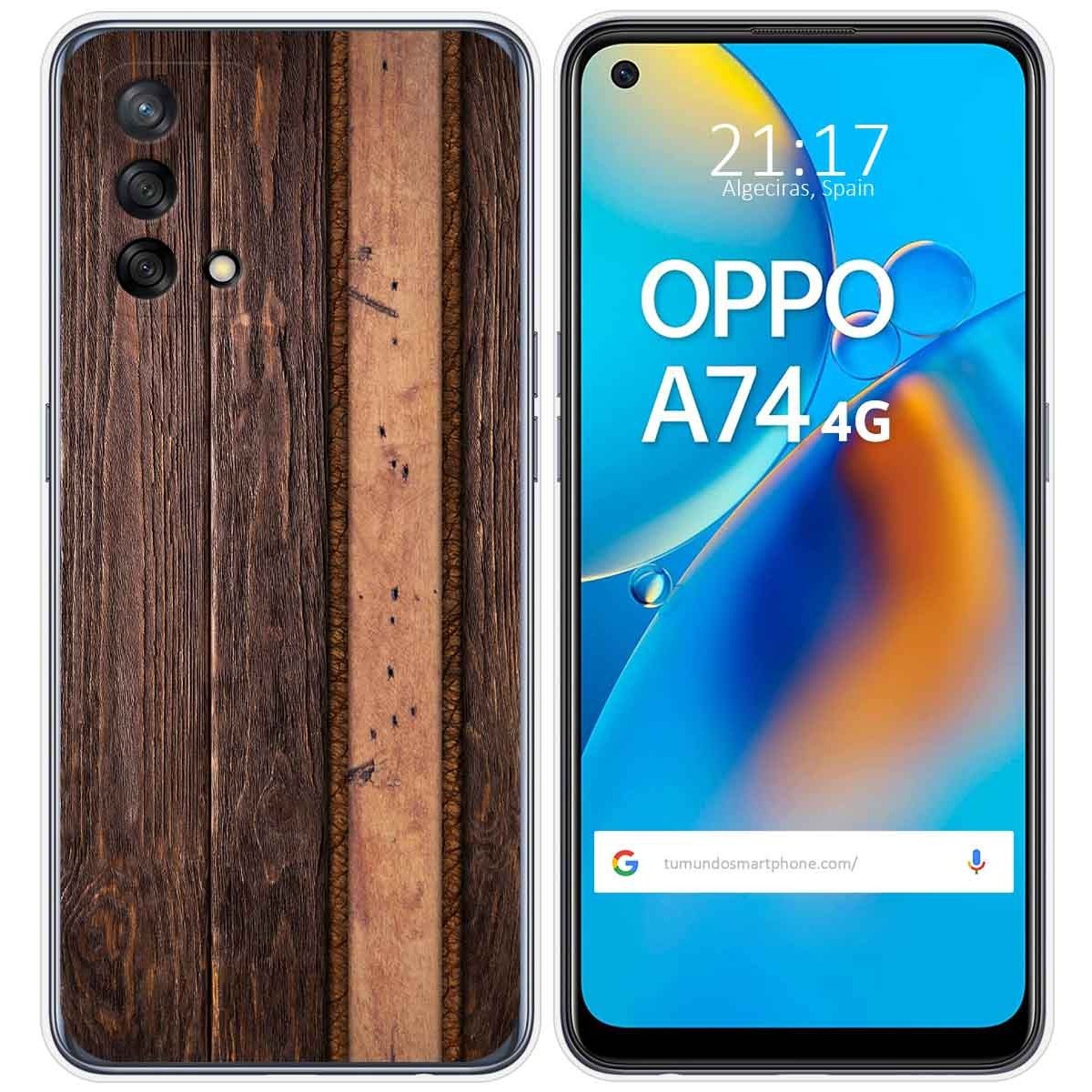 Funda Gel Tpu para Oppo A74 4G diseño Madera 05 Dibujos