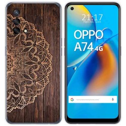 Funda Gel Tpu para Oppo A74 4G diseño Madera 06 Dibujos