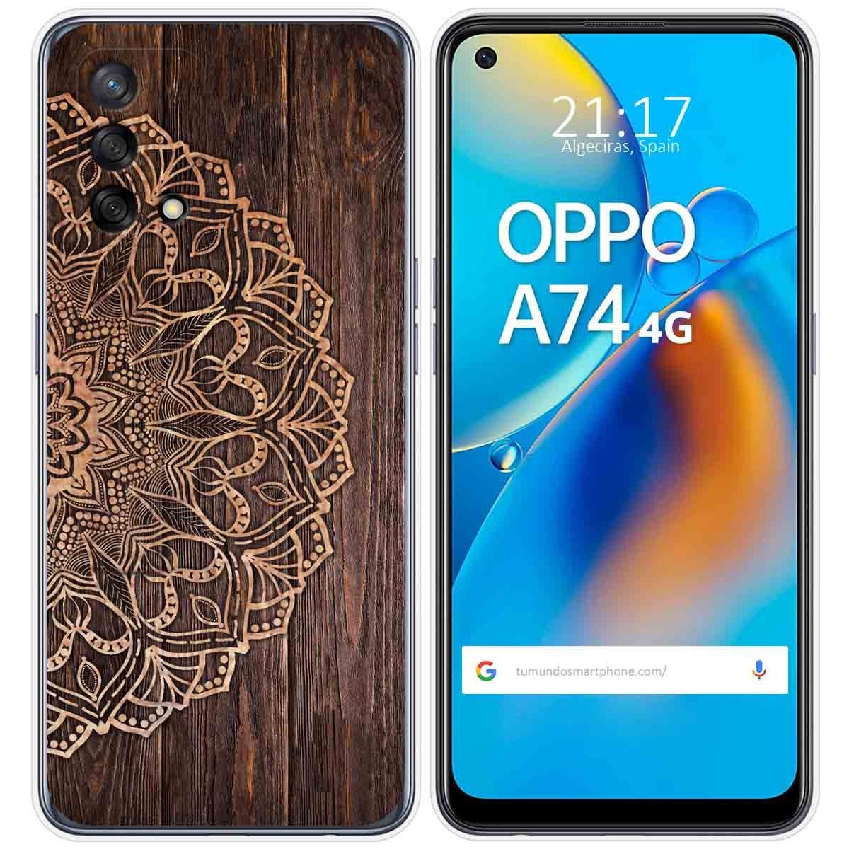 Funda Gel Tpu para Oppo A74 4G diseño Madera 06 Dibujos