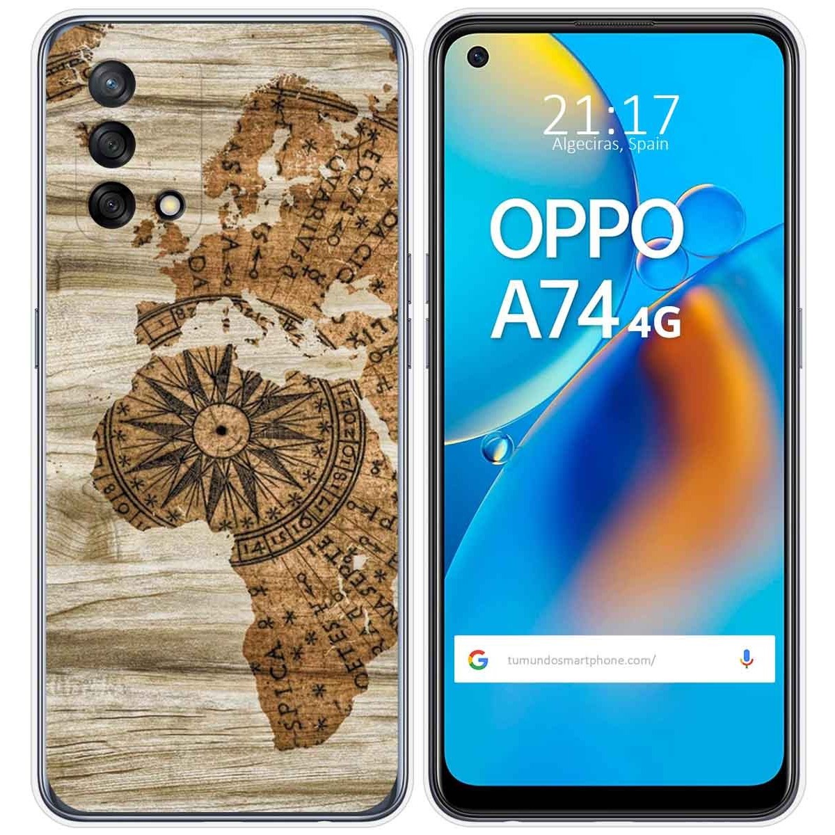 Funda Gel Tpu para Oppo A74 4G diseño Madera 07 Dibujos