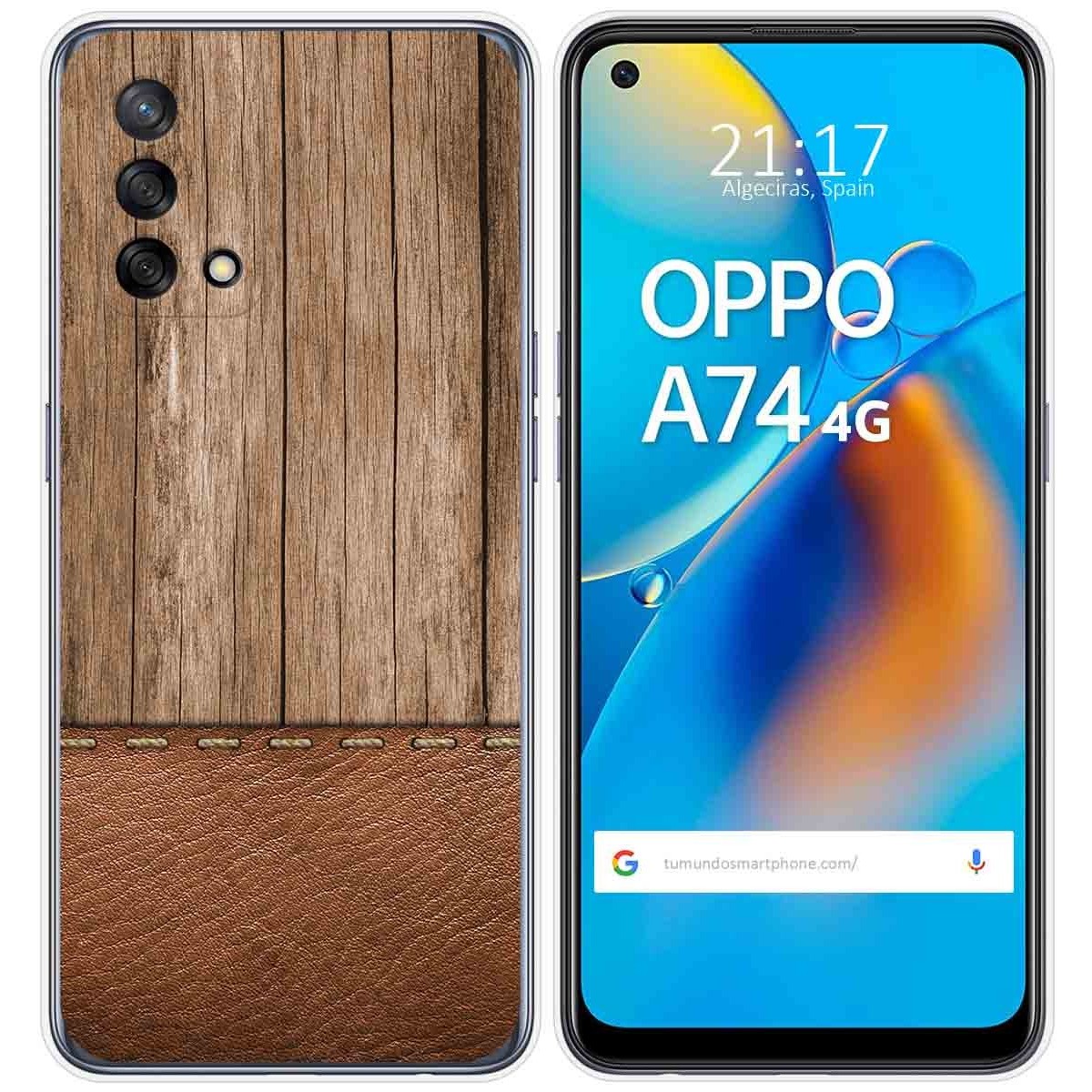 Funda Gel Tpu para Oppo A74 4G diseño Madera 09 Dibujos