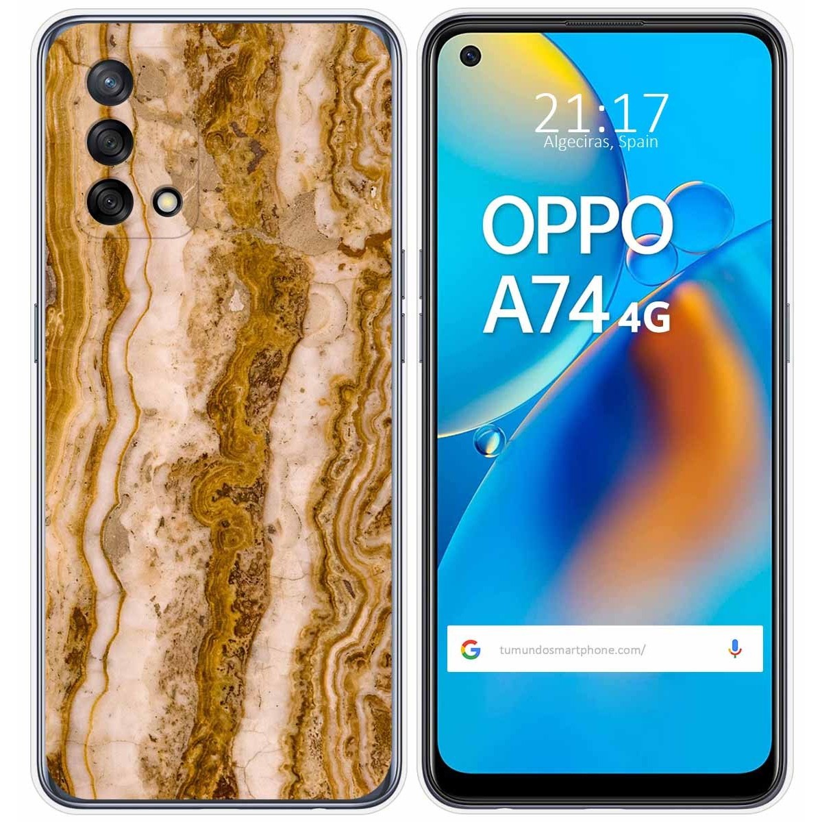 Funda Gel Tpu para Oppo A74 4G diseño Mármol 10 Dibujos
