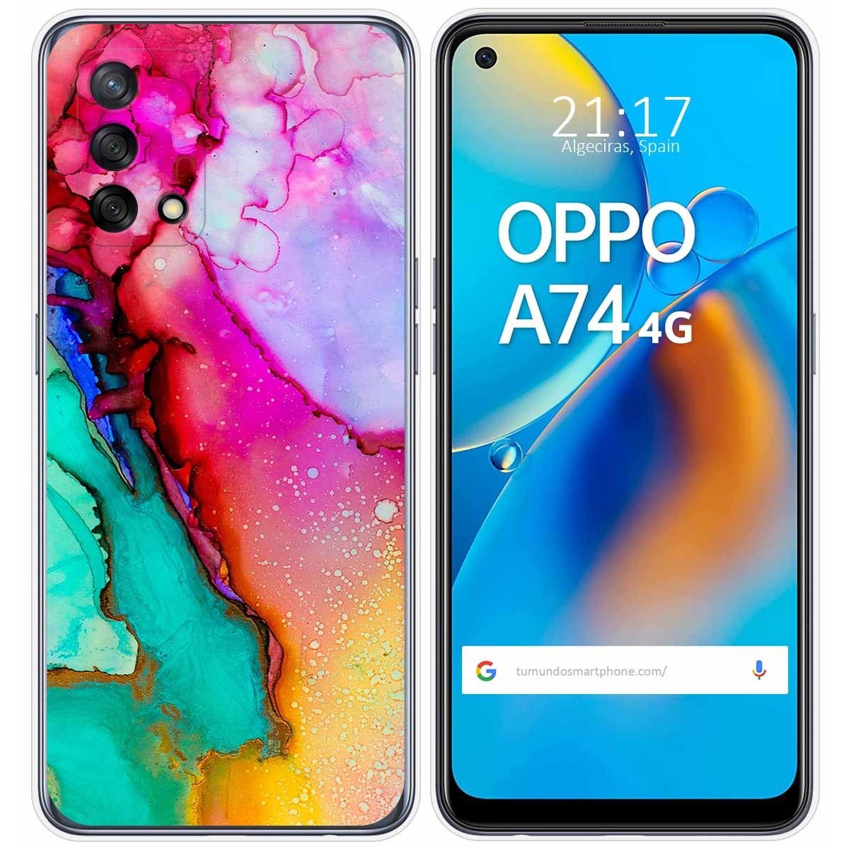 Funda Gel Tpu para Oppo A74 4G diseño Mármol 15 Dibujos