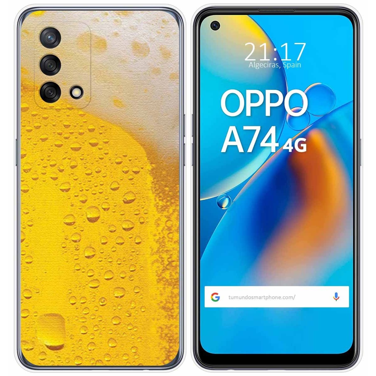 Funda Gel Tpu para Oppo A74 4G diseño Cerveza Dibujos