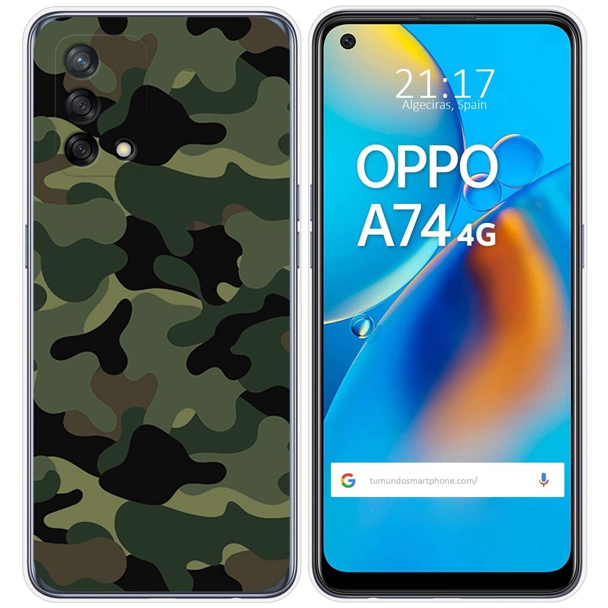 Funda Gel Tpu para Oppo A74 4G diseño Camuflaje Dibujos