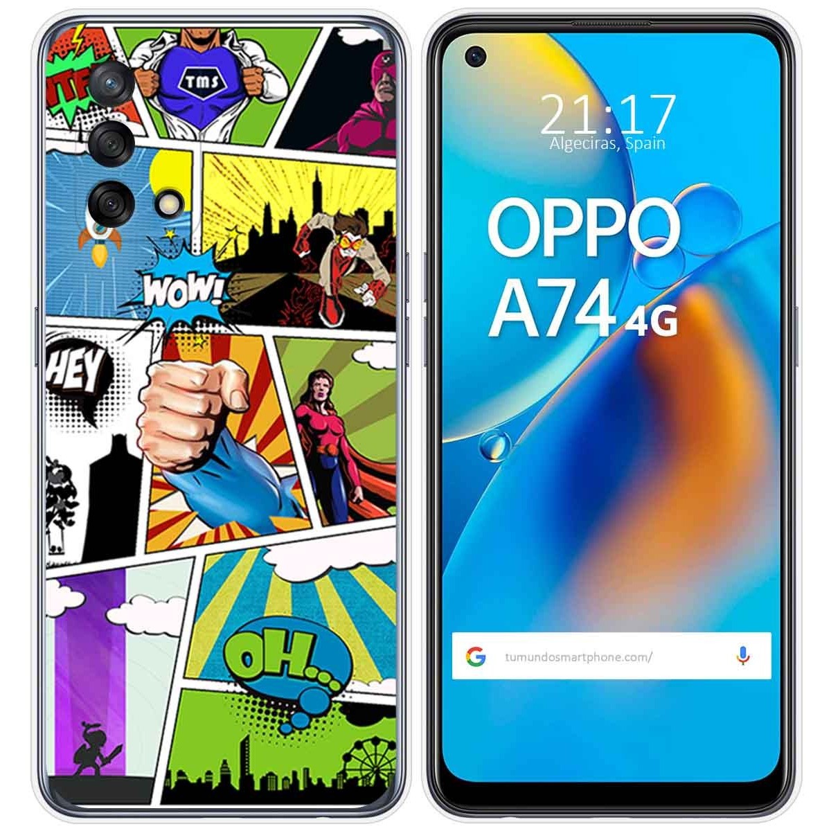 Funda Gel Tpu para Oppo A74 4G diseño Comic Dibujos