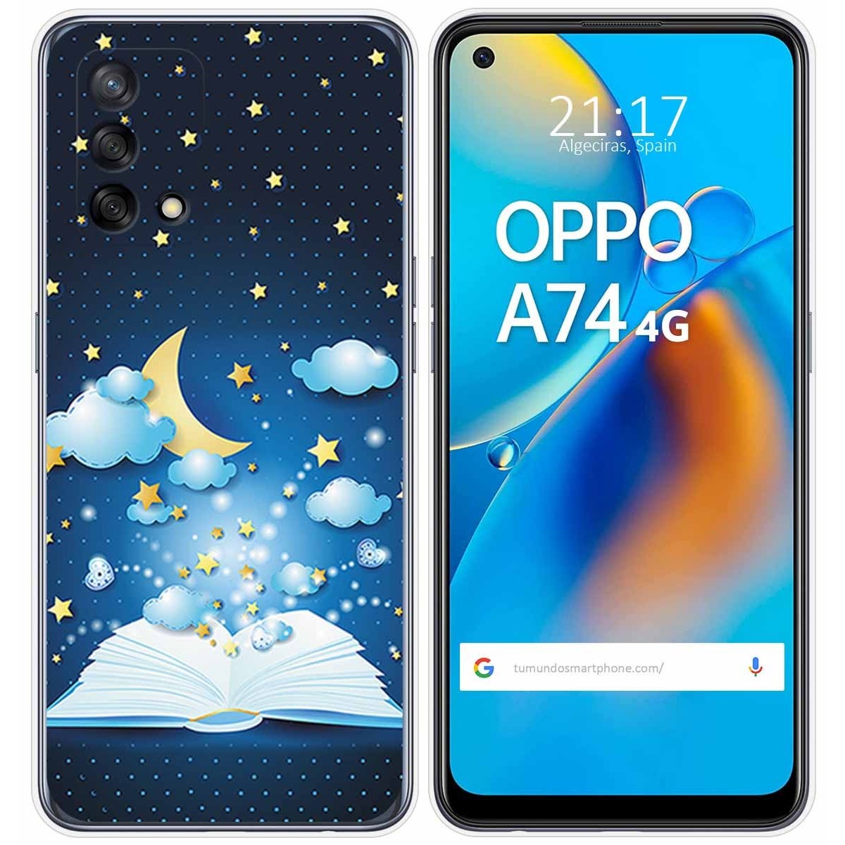 Funda Gel Tpu para Oppo A74 4G diseño Libro Cuentos Dibujos
