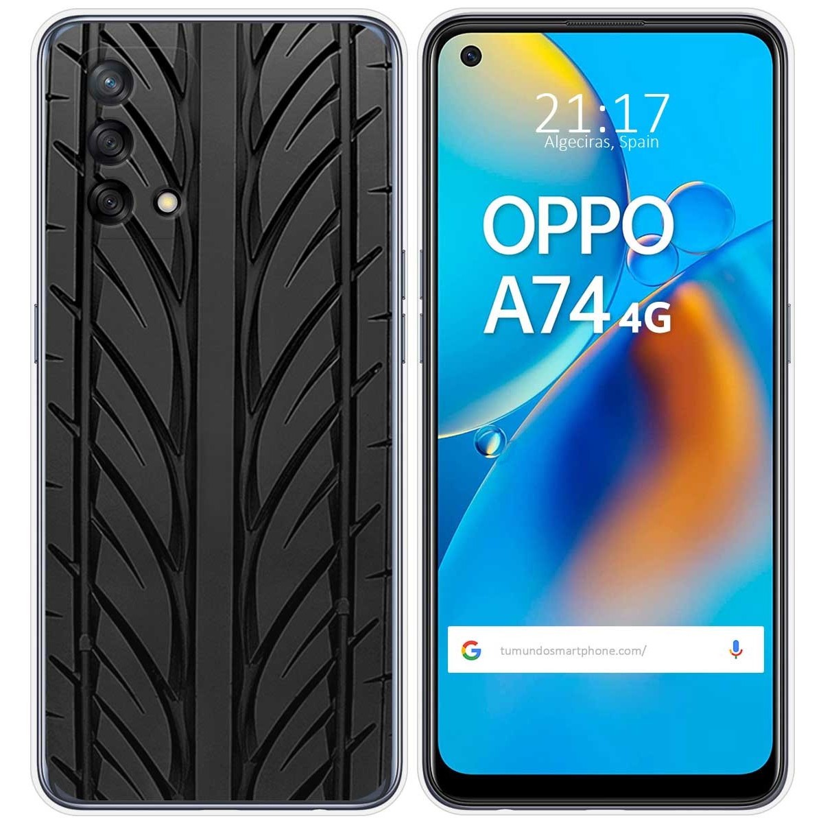 Funda Gel Tpu para Oppo A74 4G diseño Neumatico Dibujos