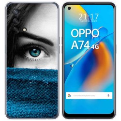 Funda Gel Tpu para Oppo A74 4G diseño Ojo Dibujos